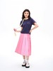 heris/H42108/树莓粉拼接设计 学院通勤A摆 收胯百褶裙 商品缩略图1