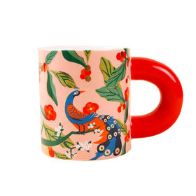 赏味东航 孔雀花韵马克杯260ml