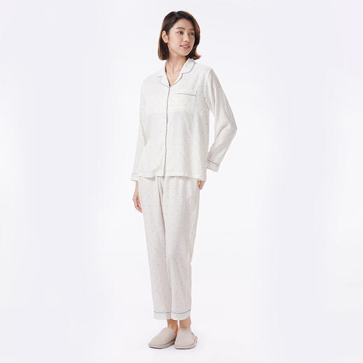 都市丽人睡衣好睡好眠长袖家居服软绵绵1.0薄女士软绵绵长袖长裤LHT1W1 商品图2