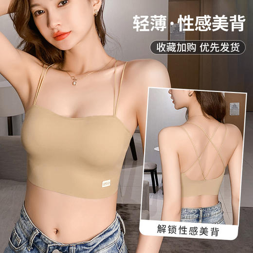 【新品性感小吊带！百搭/多种风格】小胸大胸必备，美背抹胸带垫不提胸。吊带轻薄高弹，内搭无痕，妙不可言。百搭少女装，想怎么穿就怎么穿！ 商品图6