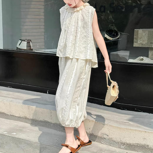 裁缝学苑QZ43 亲子装儿童无袖花边领小衫纸样阔腿裤子灯笼裤女装做衣服打版 商品图4