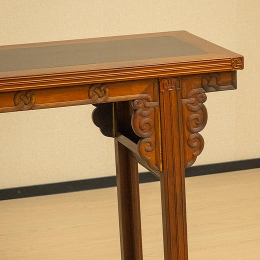 清 黄杨木夹头榫绳纹平头案 商品图1