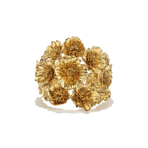 订购6个月到｜Goossens Paris-Fleur de Pavot-虞美人 金色 手镯［法国设计师］ 商品图0