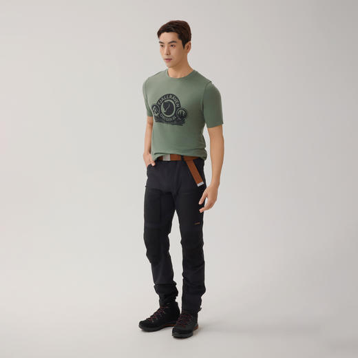 北极狐休闲T恤户外男士羊毛柔软舒适户外露营时尚短袖 84117 商品图1