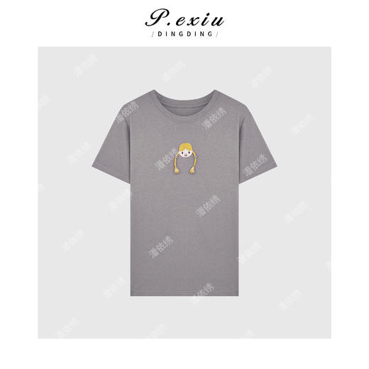 04-3潘依绣丁丁宠粉【小女孩】100%棉柔软舒适刺绣圆领短袖T恤 W-62226 商品图1