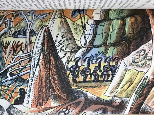 桑格斯基工坊特装本！1949年 旅行者的诗歌 配多幅彩色插图 真皮精装32开 商品图13