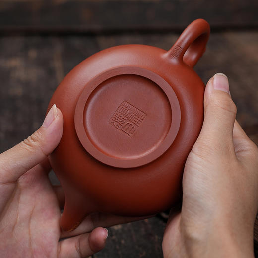 汪立彬 祥和如意壶 老红泥 宜兴紫砂原矿茶壶紫砂壶功夫茶泡茶壶茶具仿古 商品图2