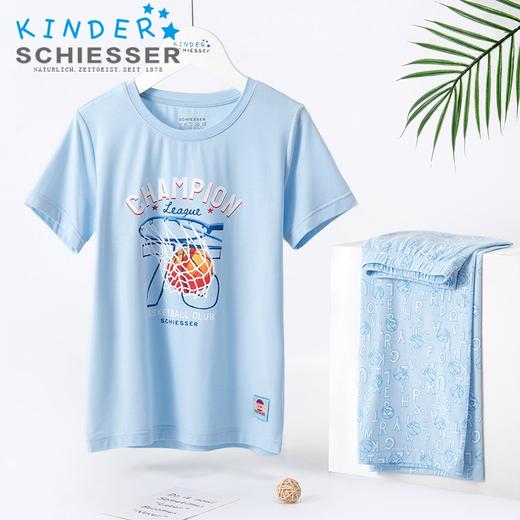 【运动小健将莫代尔】SCHIESSER德国舒雅男童莫代尔卡通短袖7分裤套装3B/19542H 商品图0