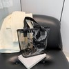 【夏季新品，轻盈时尚】休闲果冻纯色透明包 2024夏季包包 大容量女士单肩包 新款时尚托特包-QQ 商品缩略图5