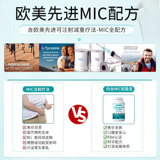 【体重管理 代榭然烧 享痩体态】轻盈宝胶囊 120粒/瓶 Cell-IQ汉拿博士 美国 商品图6
