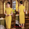 棉麻长款短袖旗袍2024春夏新款复古国风旗袍SYK13382 商品缩略图1
