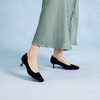 【静音系列】千百度羊皮细高跟鞋女秋季通勤方头浅口单鞋A24481907 商品缩略图4
