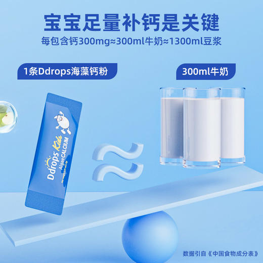 【保税仓】Ddrops 滴卓思儿童海藻钙粉剂 30袋/盒 商品图5