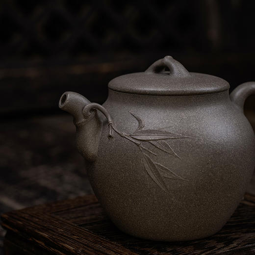 欧咏 古泉竹壶 宜兴紫砂原矿茶壶紫砂壶功夫茶泡茶壶茶具仿古 商品图1