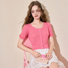 西遇法式浪漫泡泡袖毛衣女春季新款肌理感时尚风性感短袖上衣D0040758 商品缩略图4