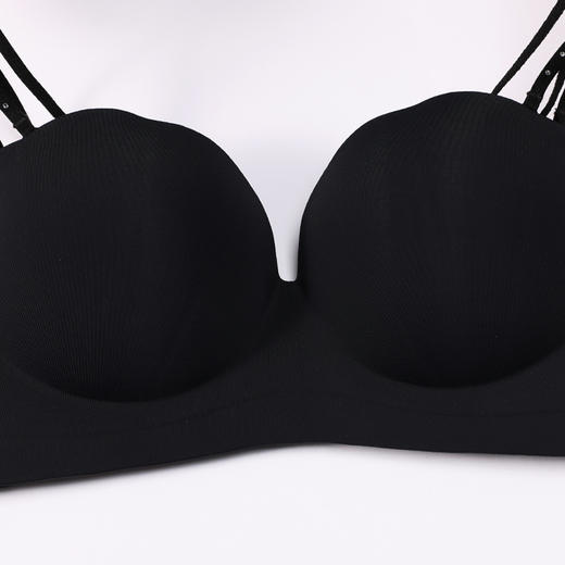 都市丽人内衣零压无痕常规文胸泳布加厚文胸1/2杯三排扣树脂胶圈LBT1H1 商品图7