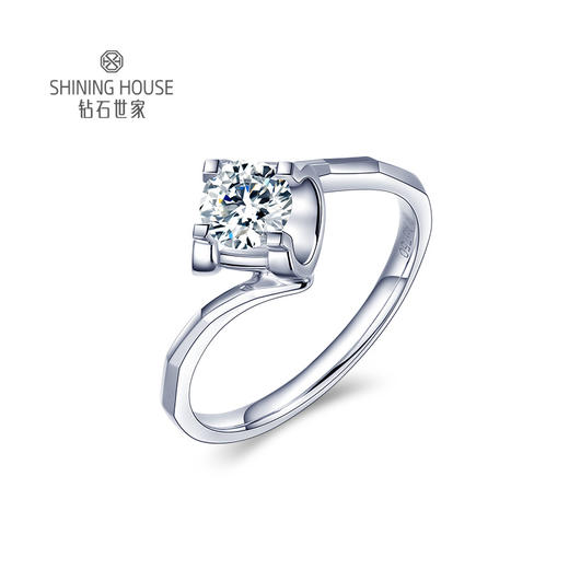 【甄选钻饰】【专享】钻石世家  18K金钻石戒指 50分钻石戒指（50分，M-N色，SI净度，国检,12号圈） 商品图1