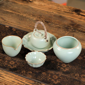【非遗好物】源具造器汝窑仿古天青茶具套装