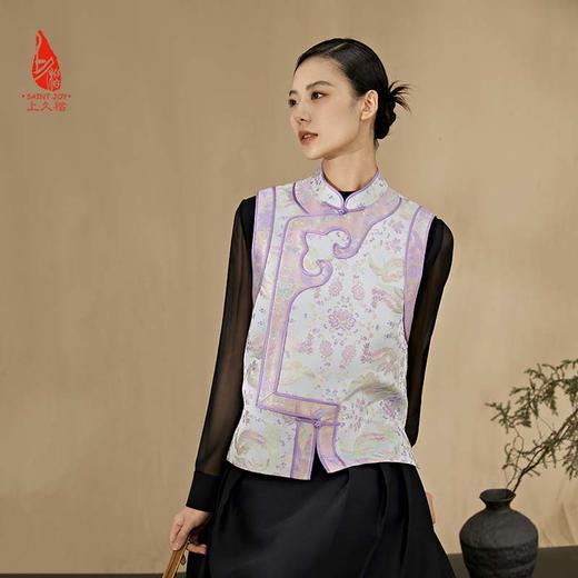 SAINTJOY/上久楷宋锦女士马甲 凤凰于飞 复古 新中式 马夹 DWS24023-1 商品图0
