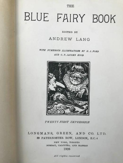 1926年 安德鲁·朗格《蓝色童话书》 数十幅精美插图 精装32开 商品图3