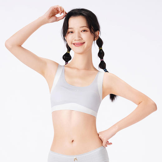 都市丽人内衣少女优选一阶少女文胸泳布超薄文胸背心式无排扣无钢圈BBT2Q1 商品图1