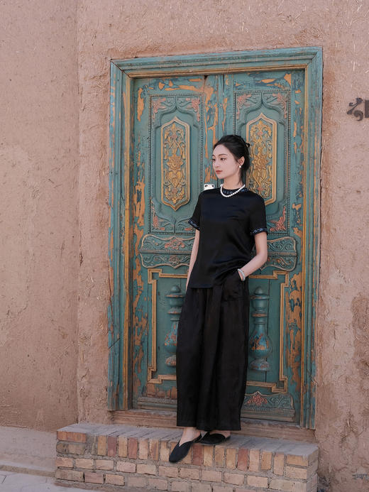 盛唐牡丹盛奢系列| 限量款| 高货-三蓝手绣圆领上衣(特殊商品不退不换) 商品图5