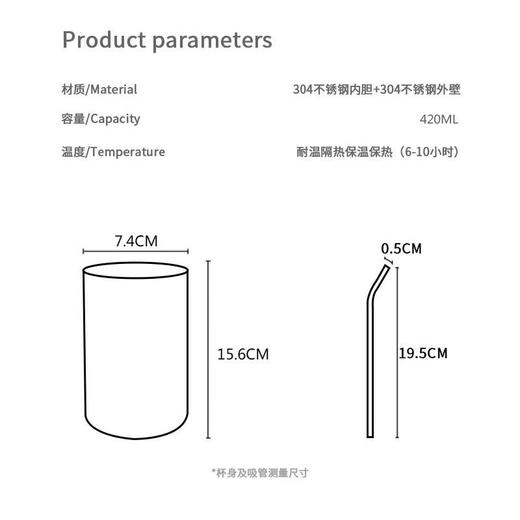 梵高星空周边保温杯带吸管随手杯咖啡杯ins高颜值便携不锈钢女 商品图9
