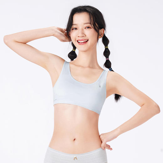 都市丽人内衣少女优选一阶少女文胸棉质超薄文胸背心式无排扣无钢圈BBT2Q2 商品图1