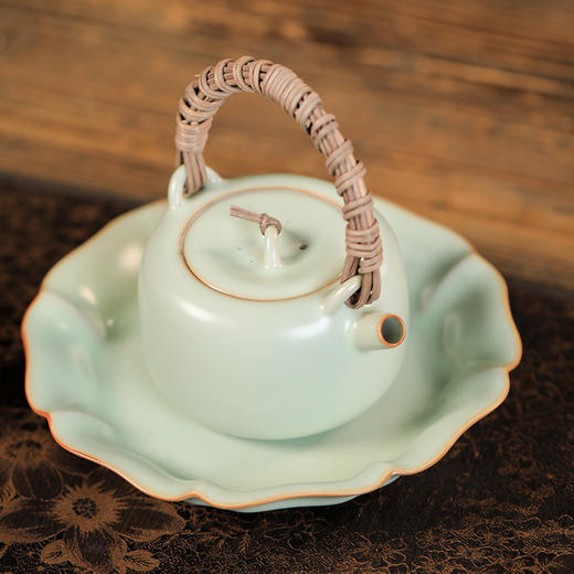 【非遗好物】源具造器汝窑仿古天青茶具套装 商品图3