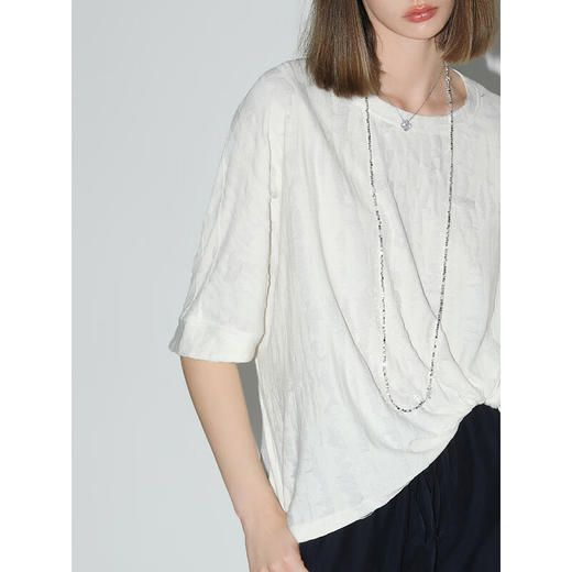 COCOBELLA设计师款剪花破洞废土风短袖T恤宽松休闲上衣TS3009 商品图1