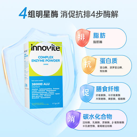 ⁴一折近效清【49.9元3盒】英珞维口溶消化酶 每条含15种消化酶 380000单位 原298元一盒 无敏配方 20条/盒 26年4月23号到期YC04-YLW 商品图3