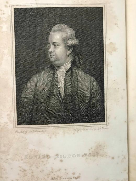 1848年 爱德华·吉本《罗马帝国衰亡史》（全8卷） 1幅肖像插图 全真皮精装大32开 商品图3