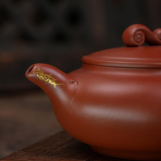 汪立彬 祥和如意壶 老红泥 宜兴紫砂原矿茶壶紫砂壶功夫茶泡茶壶茶具仿古 商品图6