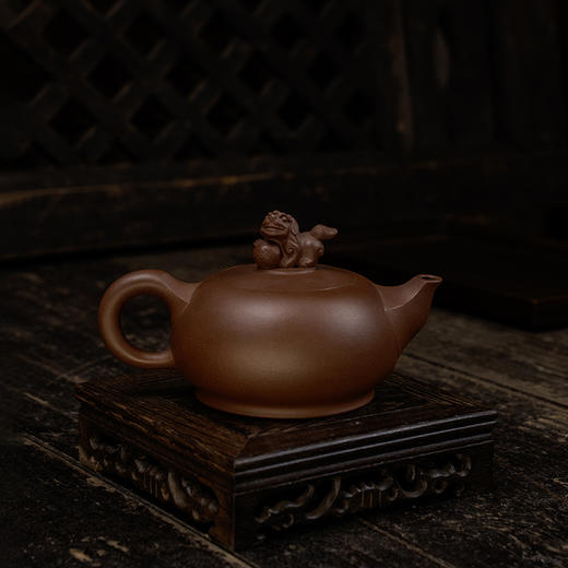 郭琴 祥狮壶 宜兴紫砂原矿茶壶紫砂壶功夫茶泡茶壶茶具仿古 商品图0