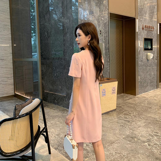 [奢姿轻奢系列]大码女装2024年夏季钉珠减龄裙子胖妹妹时尚连衣裙8942826472 商品图3