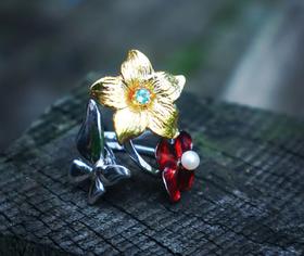 【自然之美】系列Akoya珍珠戒指