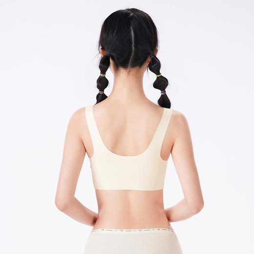 都市丽人内衣少女优选二阶少女文胸泳布薄文胸背心式无排扣无钢圈BBT2Q4 商品图3