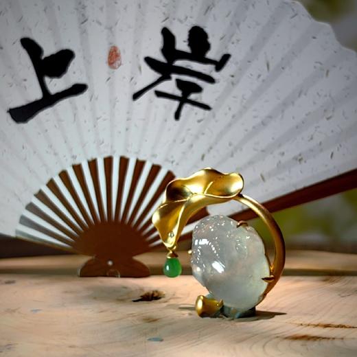 【戏荷】翡翠胸针项坠两用款 商品图6