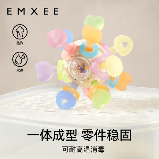 【安抚玩乐】嫚熙曼哈顿手抓球小宝宝牙胶0-3-6个月磨牙棒婴儿防吃手玩具0-1岁 商品图3