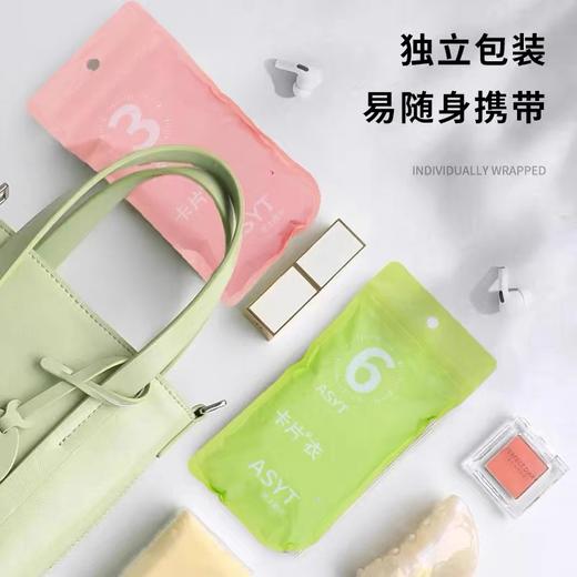 「5包装！一次性卡片雨衣」便携加大加厚雨衣 居家日用加长景区漂流户外旅游防水雨披 商品图3