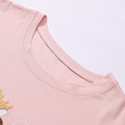 都市丽人睡衣生活家居长袖家居服26支CVC单面薄女士棉质套装LHT2N4 商品图4