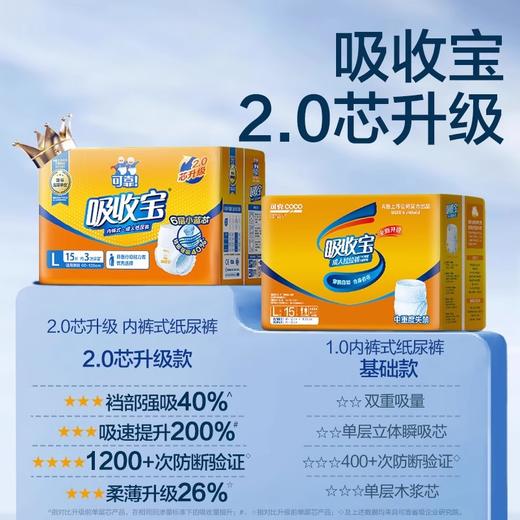 【活动奖品】吸收宝2.0通用型纸尿裤/拉拉裤L码 2片试用装 商品图1