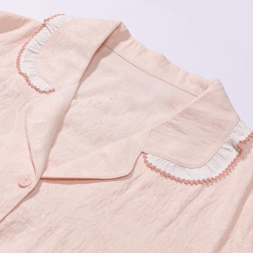 都市丽人睡衣好睡好眠长袖家居服软绵绵压花薄女士软绵绵长袖长裤LHT1R2 商品图4