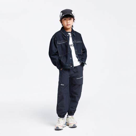 男童全棉牛仔外套新款安奈儿童装EB435523 商品图3