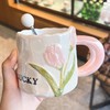 郁金香高颜值陶瓷杯子家用创意礼盒马克杯女情侣咖啡水杯 商品缩略图3