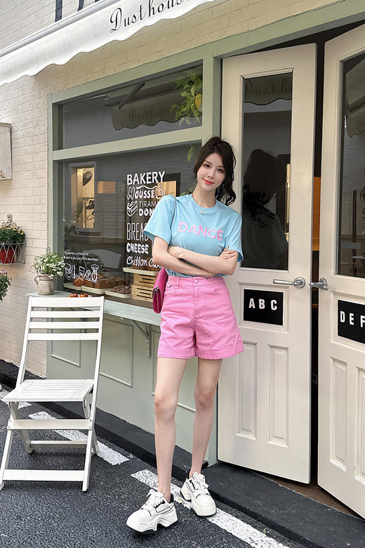 圆领前绣字母短袖衫 9522040034 商品图2