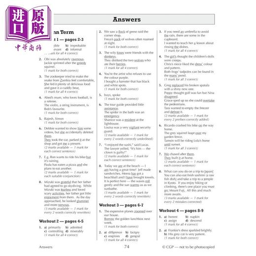【中商原版】英国CGP原版  New KS3 Year 7 Spelling Punctuation and Grammar 10 Minute Weekly Workouts 商品图4