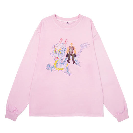 Crying Center 骑龙干燥粉圆领长袖T恤 哭喊中心 商品图4