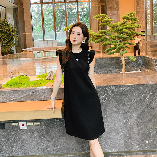 [奢姿轻奢系列]钉钻无袖连衣裙大码女装夏季新款胖妹妹气质裙子8942890097 商品图1