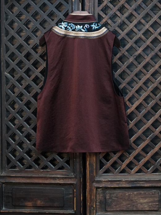 盛唐牡丹盛奢系列| 限量款| 高货-绣花偏襟兰花卷草纹大如意马甲-红色(特殊商品不退不换) 商品图7